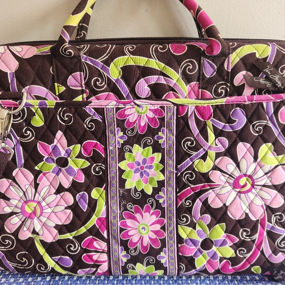 Vera Bradley Purple Punch Laptop Bag - Picture 2 of 3